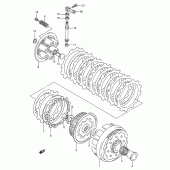 Схема вузла: Зчеплення (Model p) для Suzuki RM250