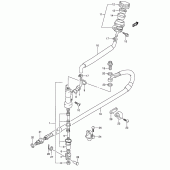 Схема вузла: Задній гальмівний циліндр для Suzuki RMX250