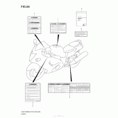 Схема вузла: Інформаційні наклейки (Gsx1300R L2 E28) для Suzuki GSX1300 Hayabusa