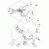Схема узла: Воздушный фильтр для Suzuki AN650 Burgman (EU analogue of SkyWave)