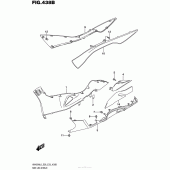 Схема вузла: Side Leg Shield (An400Zal6 E28) для Suzuki AN400 Burgman (EU analogue of SkyWave)