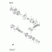 Схема узла: Трансмиссия для Suzuki DR-Z70