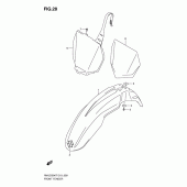 Схема вузла: Переднє крило Suzuki RM-Z250