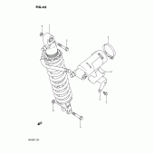 Схема узла: Задний амортизатор для Suzuki DR250