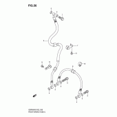 Схема вузла: Передній гальмівний шланг (Gsr600k6/uk6/k7/uk7/k8/uk8/k9/uk9/l0/ul0) для Suzuki GSR600