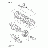 Схема вузла: Зчеплення Suzuki VZ800 Intruder M800/ Boulevard M50