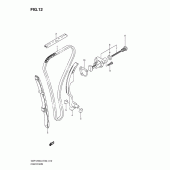 Схема вузла: Ланцюг ГРМ & Натягувач & Заспокоювач Suzuki GSF1250 Bandit