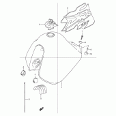 Схема вузла: Паливний бак (Model w) для Suzuki DR250