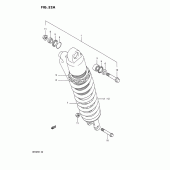 Схема вузла: Амортизатор задній (Model) для Suzuki RM125