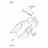 Схема вузла: Бічна кришка (An650k6/k7) для Suzuki AN650 Burgman (EU analogue of SkyWave)