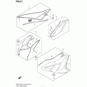 Схема узла: Накладка топливного бака для Suzuki GSX-R750