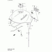 Схема вузла: Паливний бак (Model k2) для Suzuki SV650