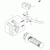 Схема узла: Правая ручка руля (With out e24) для Suzuki DR-Z400 DR-Z400E