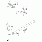 Схема вузла: Підніжка & Підставка (Model k/l/m/n) для Suzuki RMX250