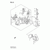 Схема вузла: Дросельна заслінка для Suzuki AN400 Burgman (EU analogue of SkyWave)