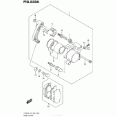 Схема вузла: Передні гальмівні супорти для Suzuki LS650 Boulevard S40