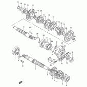 Схема вузла: Трансмісія для Suzuki GZ125 Marauder