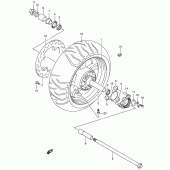 Схема вузла: Заднє колесо (Model k3) для Suzuki AN650 Burgman (EU analogue of SkyWave)