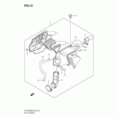 Схема узла: Воздушный фильтр для Suzuki DR125
