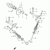 Схема узла: Camshaft-valve для Suzuki GZ125 Marauder