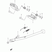 Схема вузла: Підставка (Model y/k1/k2/k3) для Suzuki DR-Z400 DR-Z400E