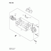 Схема узла: Передний тормозной суппорт (Gsf650sal1 e21) для Suzuki GSF650 Bandit S