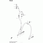 Схема узла: Передний тормозной шланг для Suzuki GSX-R750