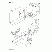 Схема вузла: Вихлопна система для Suzuki VZ800 Intruder M800/Boulevard M50