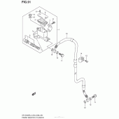 Схема узла: Передний тормозной цилиндр для Suzuki DR-Z400 DR-Z400S