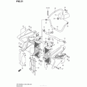 Схема вузла: Радіатор для Suzuki DR-Z400 DR-Z400S