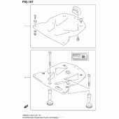 Схема вузла: Майданчик заднього кофра для Suzuki AN650 Burgman (EU analogue of SkyWave)