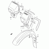 Схема узла: Накладка фары (Model k) для Suzuki TS125