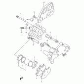 Схема узла: Задний тормозной суппорт (Model r) для Suzuki TS125