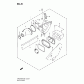 Схема узла: Воздушный фильтр для Suzuki DR-Z250