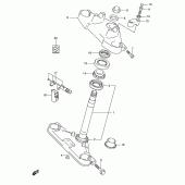 Схема вузла: Кронштейн передньої вилки Suzuki VL125 Intruder LC