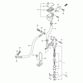 Схема узла: Задний тормозной цилиндр (Sv1000k3/u1k3/u2k3/k4/u1k4u2k4/sk4/s1k4/s2k4) для Suzuki SV1000