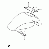 Схема вузла: Переднє крило (Gsf1200st/sv/sav/sw/saw/sx/sax/sy/say) для Suzuki GSF1200 Bandit