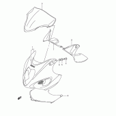 Схема вузла: Передній обтічник (Model k4) для Suzuki GSX1300 Hayabusa