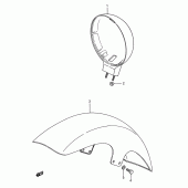 Схема вузла: Кожух фари & Передні крило для Suzuki LS650 Savage