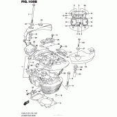 Схема вузла: Головка циліндра (Задня) (Vl800L5 E33) для Suzuki VL800 Boulevard C50
