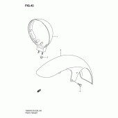 Схема узла: Переднее крыло для Suzuki VS800 Boulevard S50