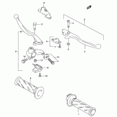 Схема вузла: Ручки керма для Suzuki GZ125 Marauder