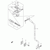 Схема узла: Передний тормозной цилиндр для Suzuki RM-Z450