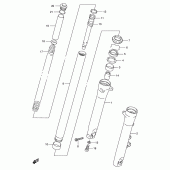 Схема вузла: Передня вилка (Model l/m/n) для Suzuki VX800 VX800