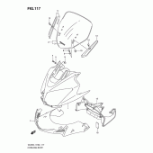 Схема узла: Передний обтекатель для Suzuki DL650 V-Strom