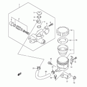 Схема вузла: Передній гальмівний циліндр (See note) для Suzuki SV650