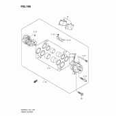 Схема узла: Передний тормозной суппорт (Gsf650ul1 e21) для Suzuki GSF650 Bandit S