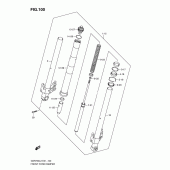 Схема узла: Передняя вилка для Suzuki GSR750