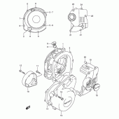 Схема вузла: Кришки картера для Suzuki GSX250 Across