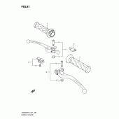 Схема узла: Ручки руля (Gsx650fal1 e21) для Suzuki GSX650